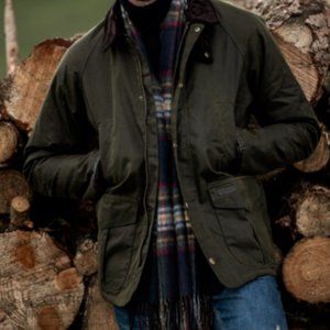 BARBOUR STRATFORD WAX JACKET in Olive MSRP$460 Rare Find